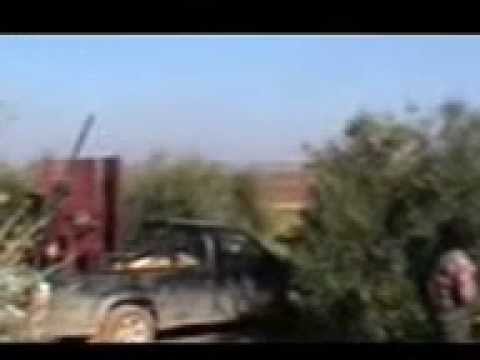 اسقاط طائرة مروحية في مدينة مورك في ريف حماة من قبل كتيبة البراء المقاتلة