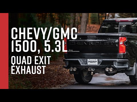 2019+ CHEVY/GMC Silverado/Sierra 1500, 5.3L // MBRP 3" Cat-Back, Quad Rear Exit Exhaust