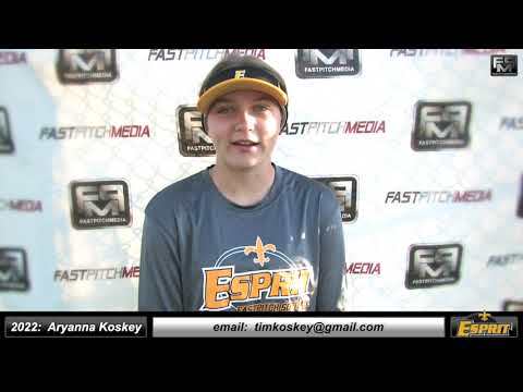 2022 Aryanna Koskey Middle Infield and Outfield Softball Skills Video - Esprit Fastpitch