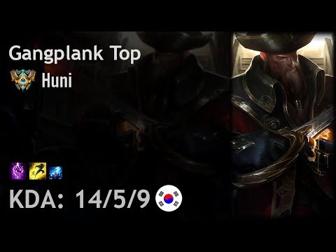 Gangplank Top vs Maokai - Huni - KR Challenger Patch 7.17