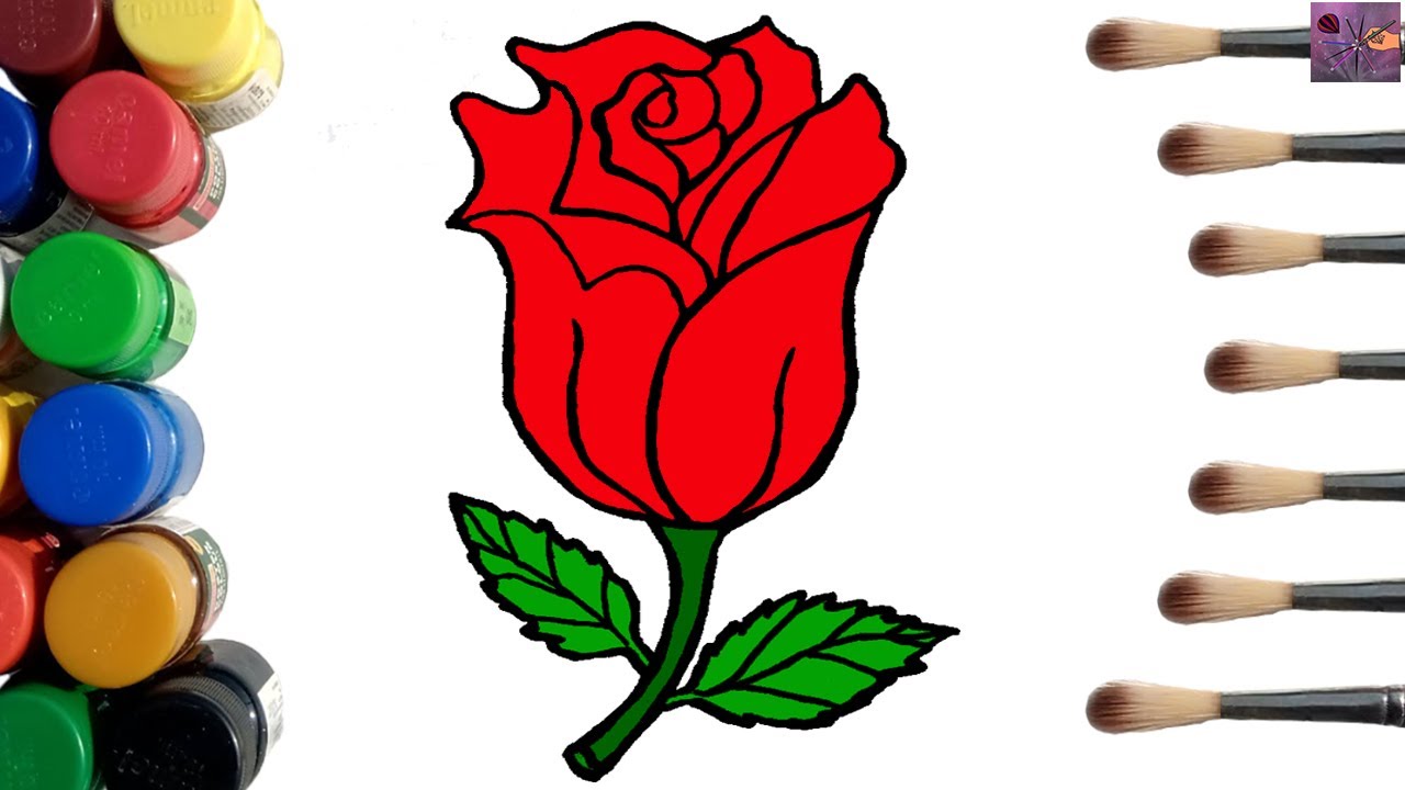 Rose Coloring Pages | How to Draw a Rose Flower Easy Step by Step