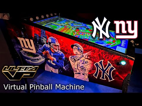 New York Giants & Yankees ULTRA VP 4D Virtual Pinball Machine