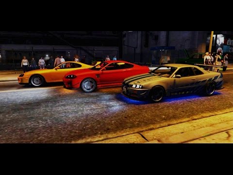 GTA 5  2Fast 2Furious Nissan Skyline scene HD Part I