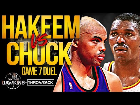 Hakeem Olajuwon vs Charles Barkley EPiC Game 7 Duel 1994 WCSF | Legends Battle | VintageDawkins
