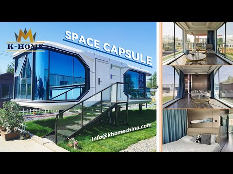 The Game Changer--Space Capsule Tiny House! Amazing off-grid prefab house🏡#capsulehome
