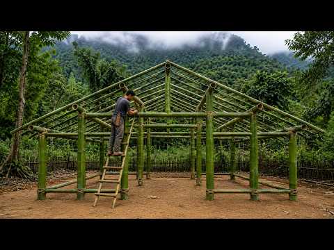 15 Days Solo Bamboo House Construction in Remote Forest