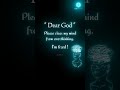 Dear God -Please Clear My From Overthinking. I'm Tired ! Overthinking Status #shorts #youtubeshorts
