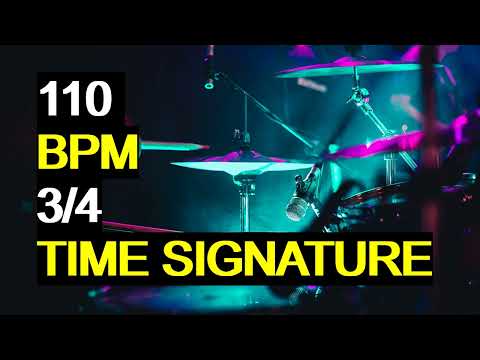 110 BPM - 3/4 Time Signature - Drum Loop ( Almost 20 MINUTES! SIMPLE and Perfect for METRONOME )