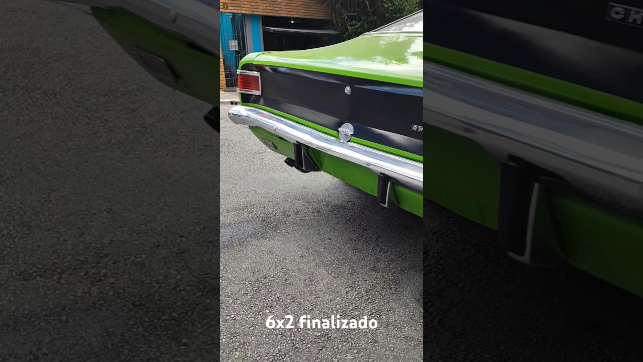 Escapamento 6x2 finalizado, Opala SS6, 1974, Super Verde #carroantigos #opala #opalass