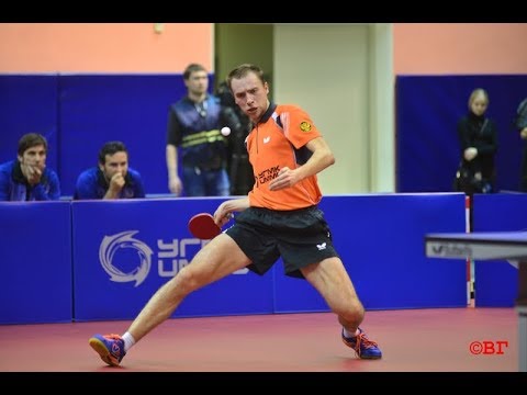 2017/2018 Table Tennis Champions League Men. Aleksandr Shibaev vs Patrick Franziska, 3:2