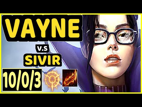 YEN (VAYNE) vs SIVIR - 10/0/3 KDA BOTTOM ADC CHALLENGER GAMEPLAY - NA