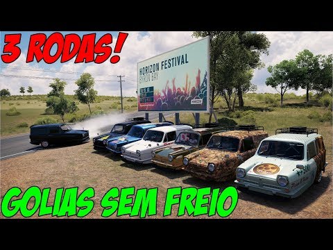 FOI SEM QUERER LEITE QUENTE 🤣 GOLIAS SEM FREIO + DANO SIMULAÇÃO COM O CARRO DE 3 RODAS - FH3 ONLINE