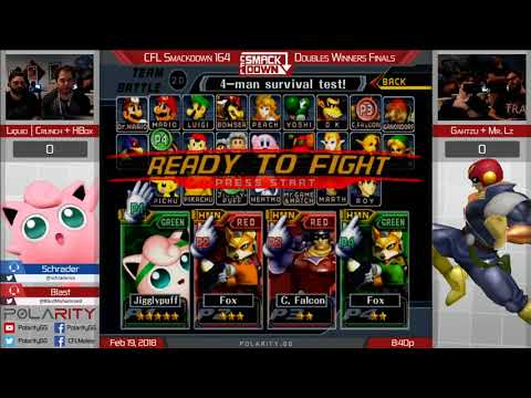 CFL Smackdown 164 Melee - Crunch + Hbox vs Gahtzu + MrLz - Doubles WF