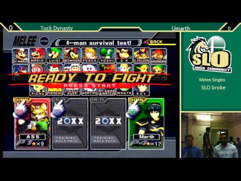 Melee SLO broke 2 28 16 Umarth (Marth) vs  Tuck Dynasty (Fox) Grand Finals
