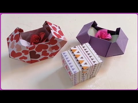 Geschenkbox basteln anleitung | Origami Box Falten