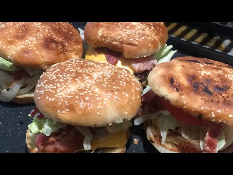 Hamburguesas De Carne Molida Con Tocino Caseras a Mi Estillo