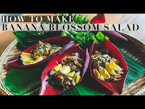 How To Make THAI BANANA BLOSSOM SALAD | Yam Hua Plee | ยำหัวปลี | Authentic Thai Recipe #61