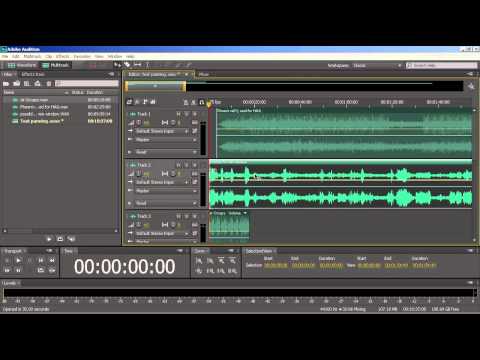 Layering sound files and adjusting panning and volume in Audition CS6 / Audition CC