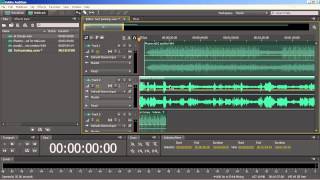 Layering sound files and adjusting panning and volume in Audition CS6 / Audition CC