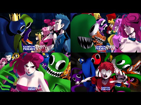 All Rainbow Friends vs Poppy Playtime Anime Vs DOORS BATTLE OF HORRORS!│ FNF to your end ANIMATION!