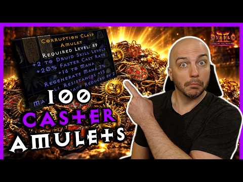 Crafting 100 Caster Amulets to Get the Most Godly You Can Get - Diablo 2 Resurrected