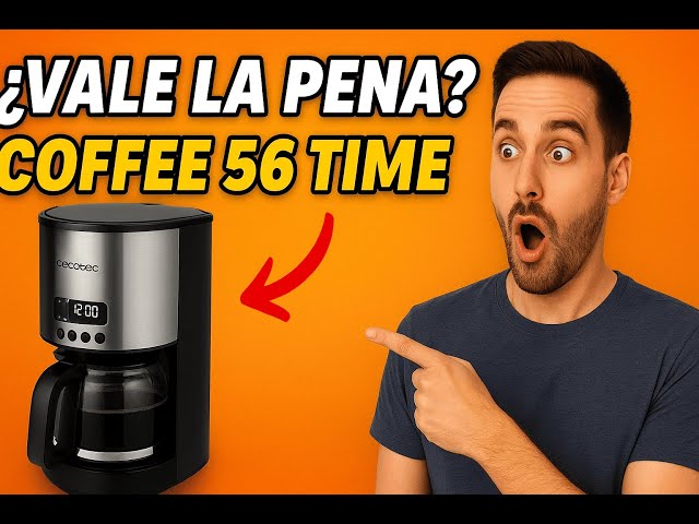 Vídeo relacionado con Cecotec Cafetera de Goteo Coffee 56 Time, 800W de Potencia, Programa tu café, Acero Inoxidable, Pantalla LCD, Boquilla antigoteo, Capacidad 1,3L para 10 tazas, Autoapagado, Deposito con ventana