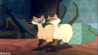 Lady and the Tramp - The Siamesen Cat Song - German (1955)