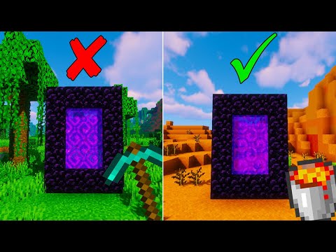 Insane Minecraft Trick: Nether Portal Without Mining Obsidian!