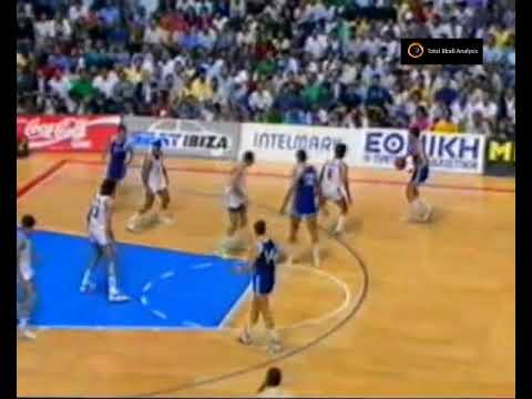 D.Petrovic between legs,behind the back dribble..Eurobasket Final 1989