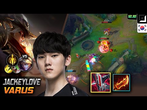 TES JackeyLove Adc Varus Build Immortal Shieldbow Lethal Tempo - LOL KR 12.16