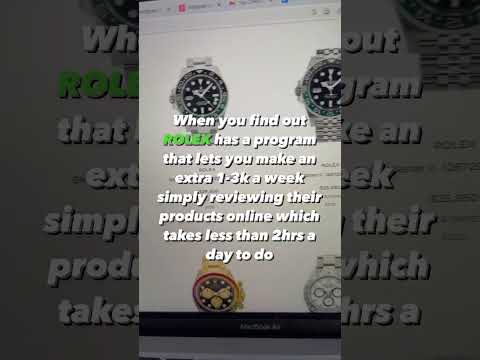 Rolex will PAY you to recommend their products without you having to buy anything from them