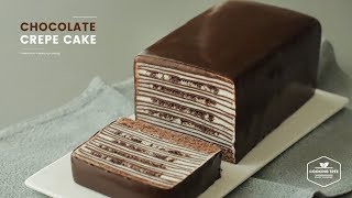 초콜릿 크레이프 케이크 만들기 : Chocolate Crepe Cake Recipe | Cooking tree