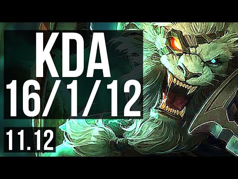 RENGAR & Senna vs SAMIRA & Alistar (ADC) | 16/1/12, 2.9M mastery | KR Grandmaster | v11.12