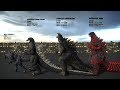 EVOLUTION Of GODZILLA Size Comparison