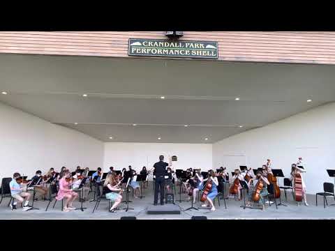 Queensbury HS string orchestra performing Wizard of Oz, 5/20/21