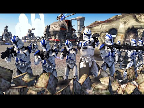 LARGEST Captain Rex Trench Defense EVER! - Men of War: Star Wars Mod Battle Simulator