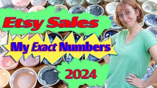 My Etsy Pottery Sales Numbers 2024