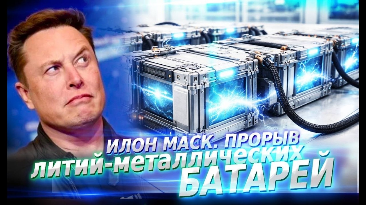 Илон Маск. Прорыв ЛИТИЙ-МЕТАЛЛИЧЕСКИХ БАТАРЕЙ