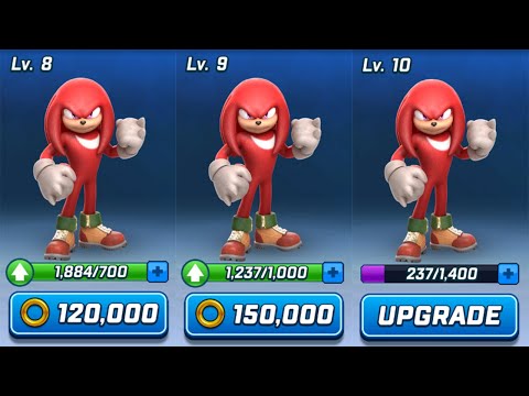 Sonic Forces - New Runner Movie Knuckles Big Upgraded Level 10 - All 61 CHaracters Unlocked Gameplay