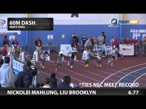 NEC ITF Championships - Men's 60 Meter Dash Champion Nickolei Mahlung, LIU Brooklyn