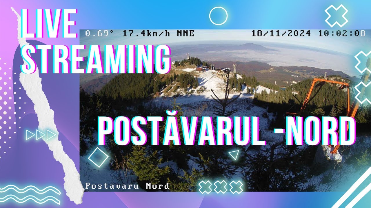 Live webcam view of Panorámica Norte de la Cima de Postăvaru