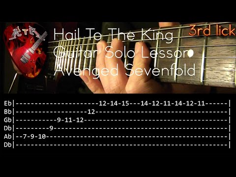 Hail To The King Guitar Solo Lesson - Avenged Sevenfold (with tabs)