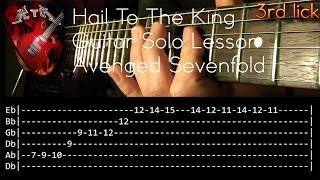 Hail To The King Guitar Solo Lesson - Avenged Sevenfold (with tabs)