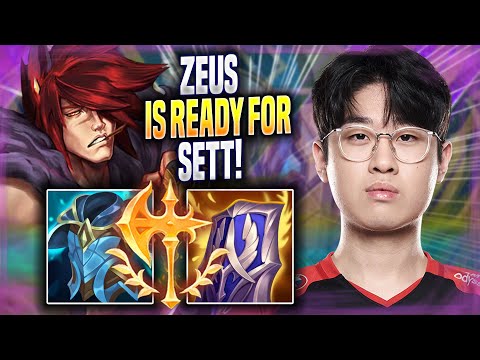 ZEUS IS READY FOR SETT! - T1 Zeus Plays Sett TOP vs Ryze! | Season 2022