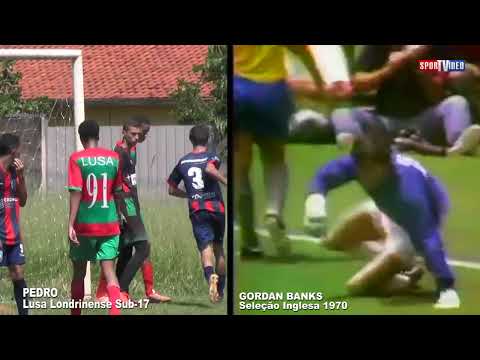 GOLEIRO PEDRO DA LUSA LONDRINENSE SUB-17 RELEMBRA A DEFESA DO SÉCULO DO GOLEIRO INGLES GORDON BANKS.