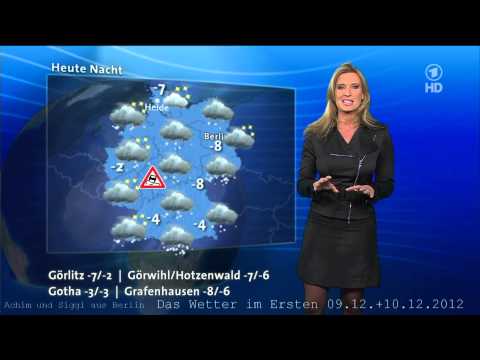 Claudia Kleinert 09.12.2012,10.12.2012 Das Wetter im Ersten ARD HD