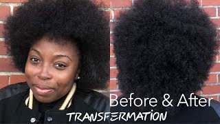 Silk Press on 4C Hair | 1 Minute Natural Hair Transformation