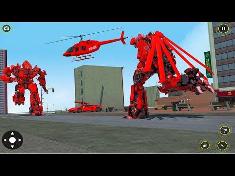 Flying Limo Police Helicopter Car Robot Games#14
