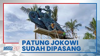 Patung Jokowi Sudah Tiba di Sirkuit Mandalika, Tampak Tetutup Kain Hitam & Menunggu untuk Diresmikan