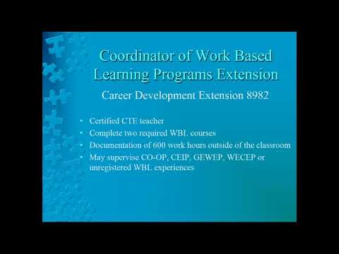 Work Based Learning Experiences -  What Works for Your Students